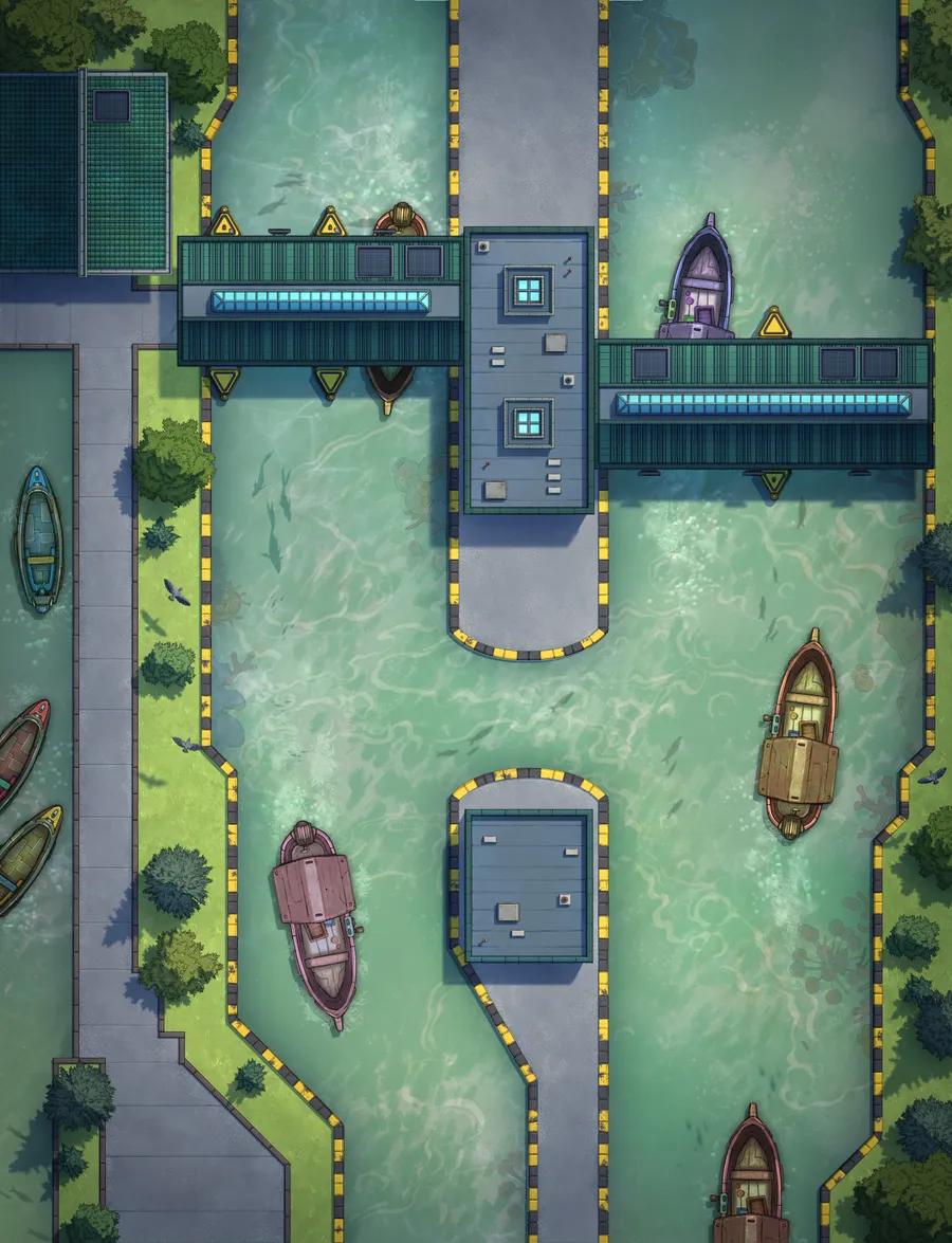 Highway Toll Booth map, Waterworld variant