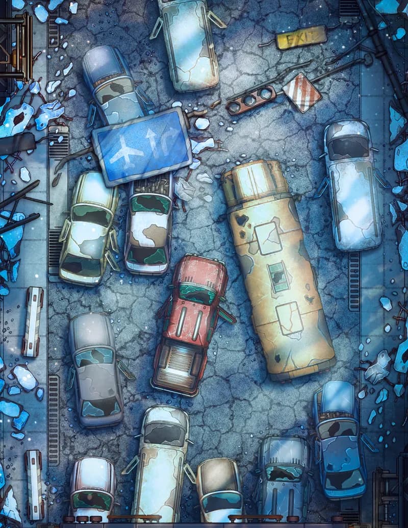 Abandoned Highway map, Frozen variant