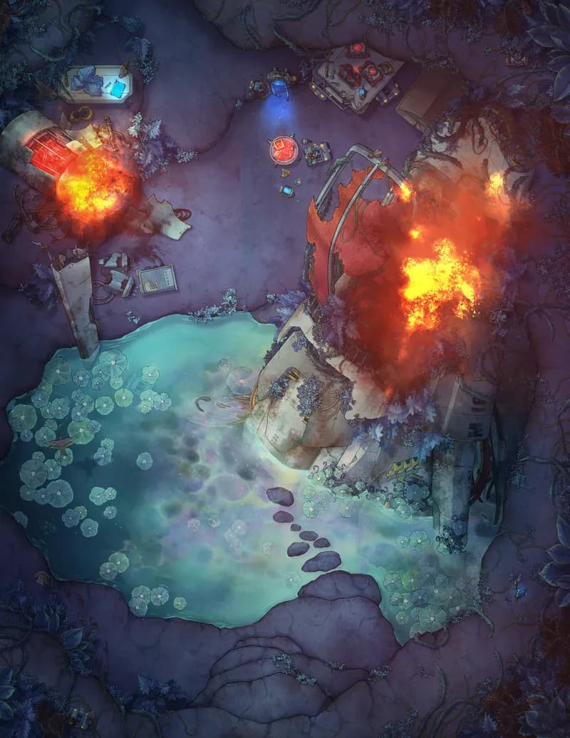 Crash Site Repair Camp map, Explosion variant