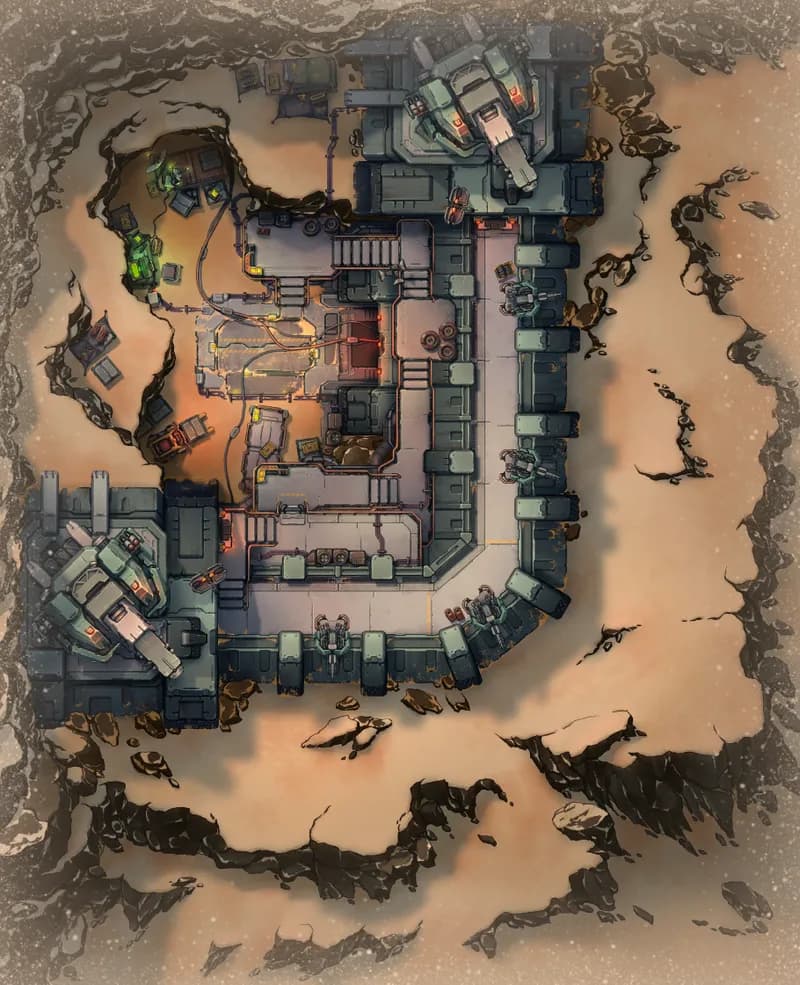 Military Outpost map, Desert variant