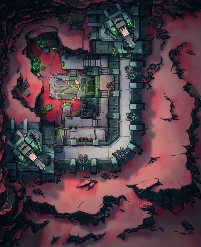 Military Outpost map, Red Planet Day variant