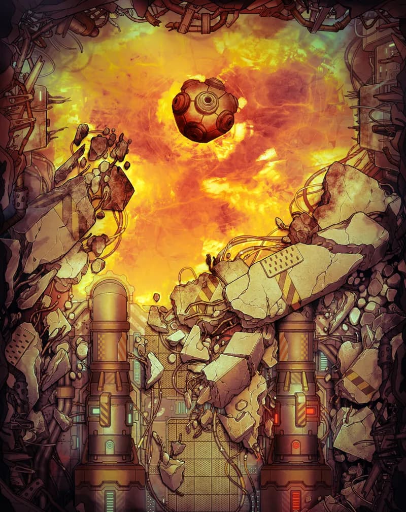 Energy Core map, Lava variant