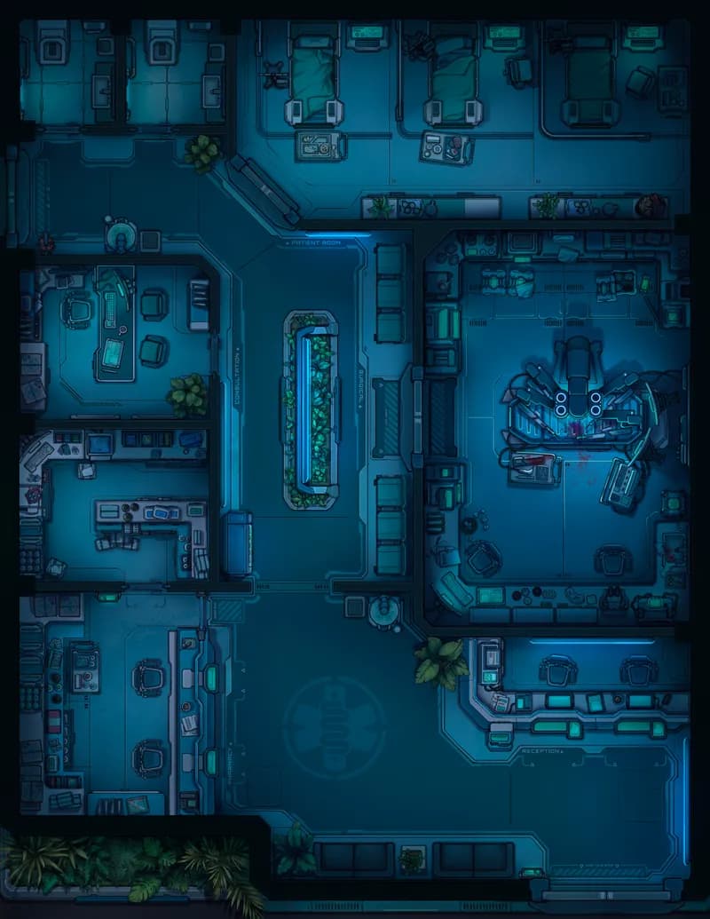 Medical Facility map, Original Night variant