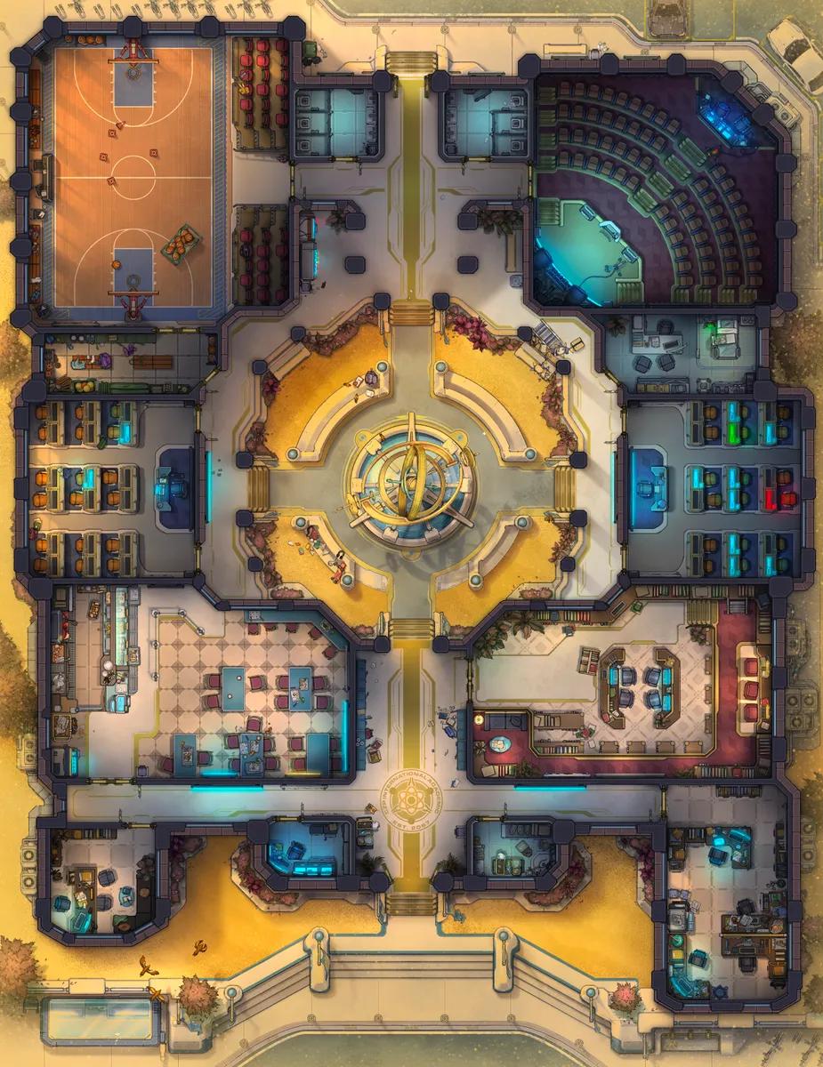 College Campus map, Sandy variant