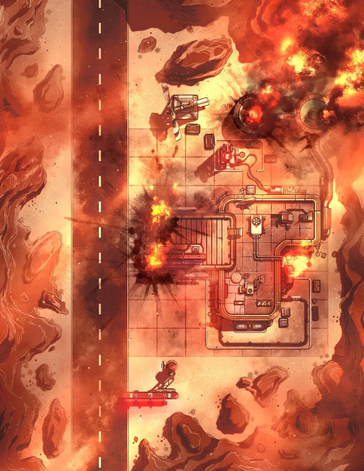 Apocalyptic Fuel Station map, Explosion Day variant