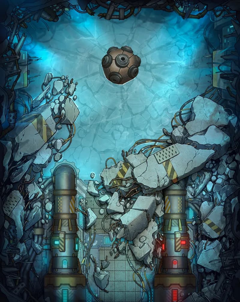 Energy Core map, Flooded variant