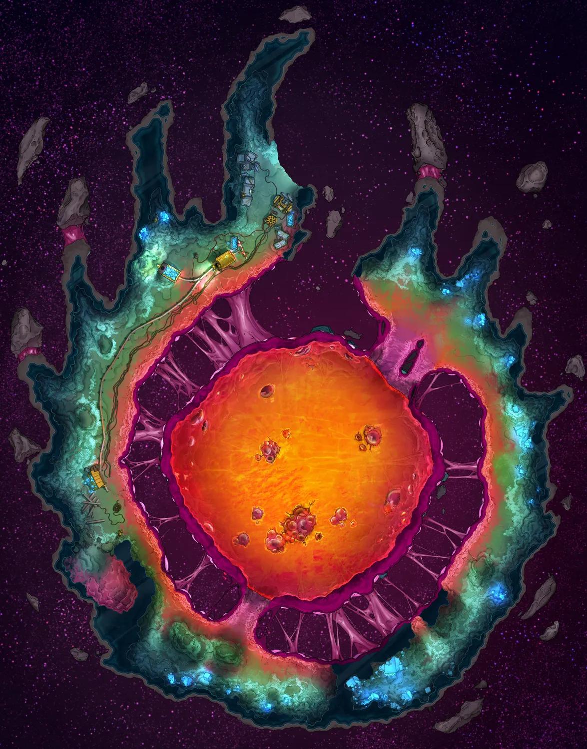 Slime Space Station map, Lava Interior variant