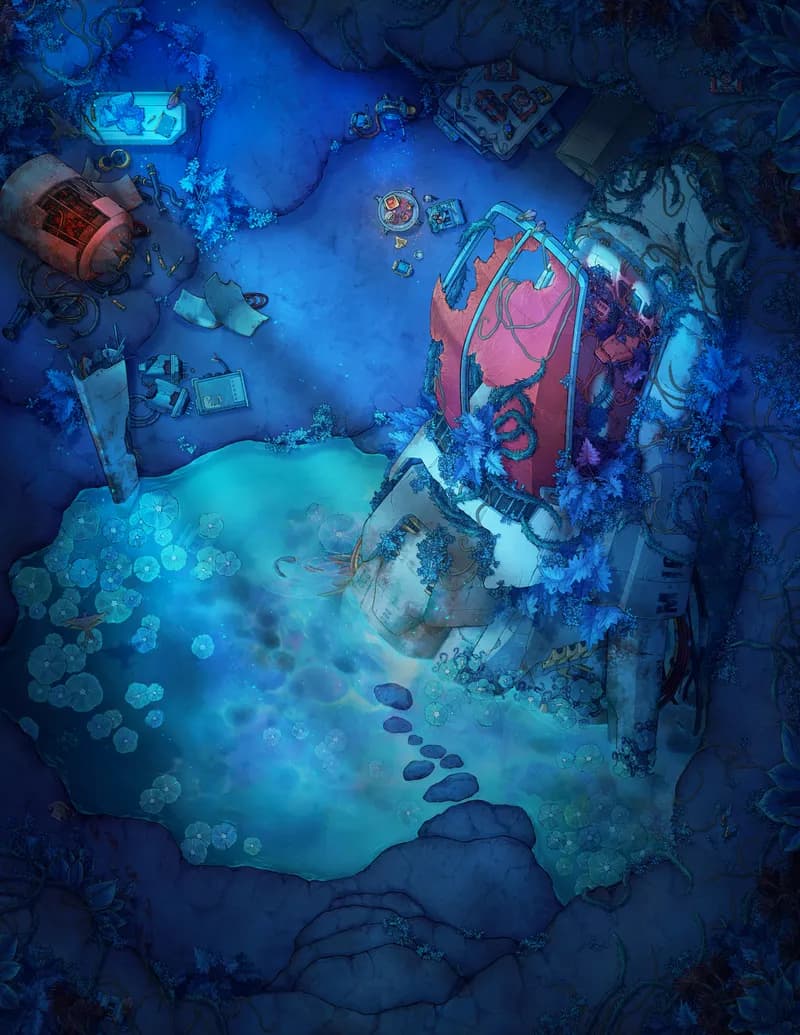 Crash Site Repair Camp map, Original Night variant