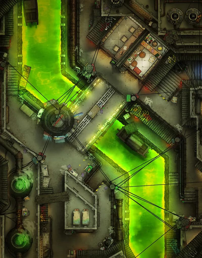 Canal Slums map, Toxic Day variant