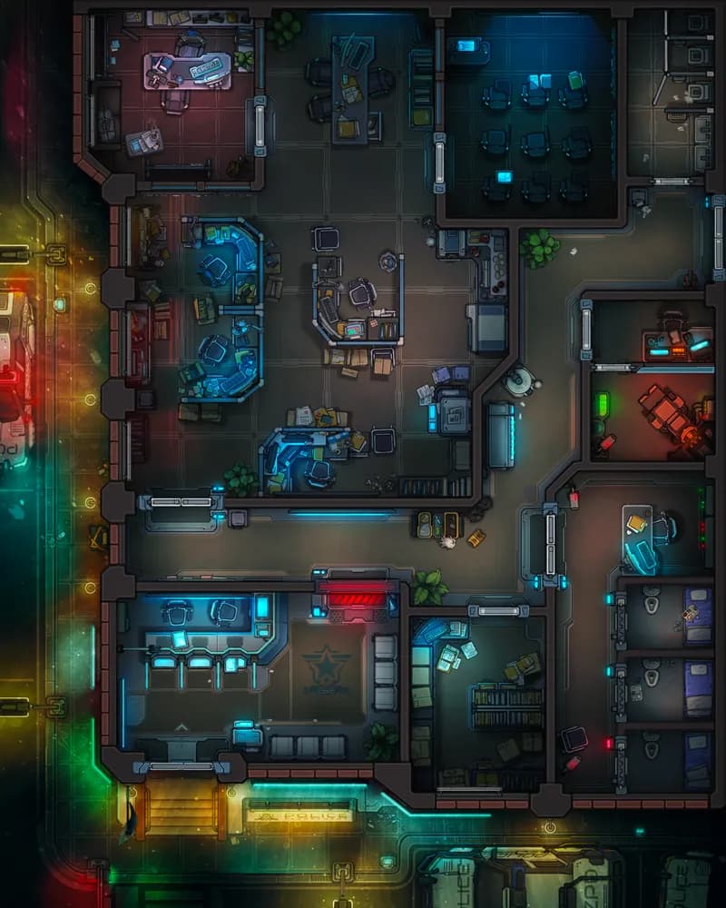 City Police Station map, Original Rain variant