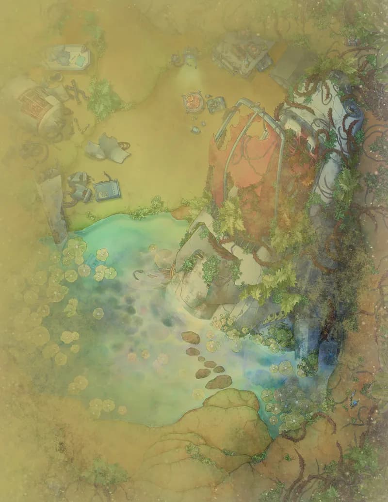 Crash Site Repair Camp map, Sandstorm variant