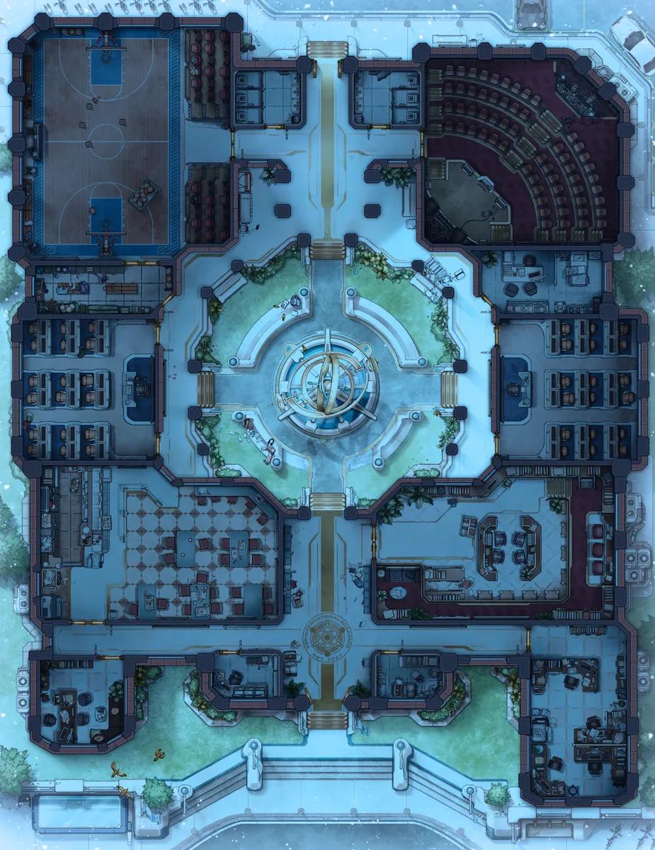 College Campus map, Frozen variant