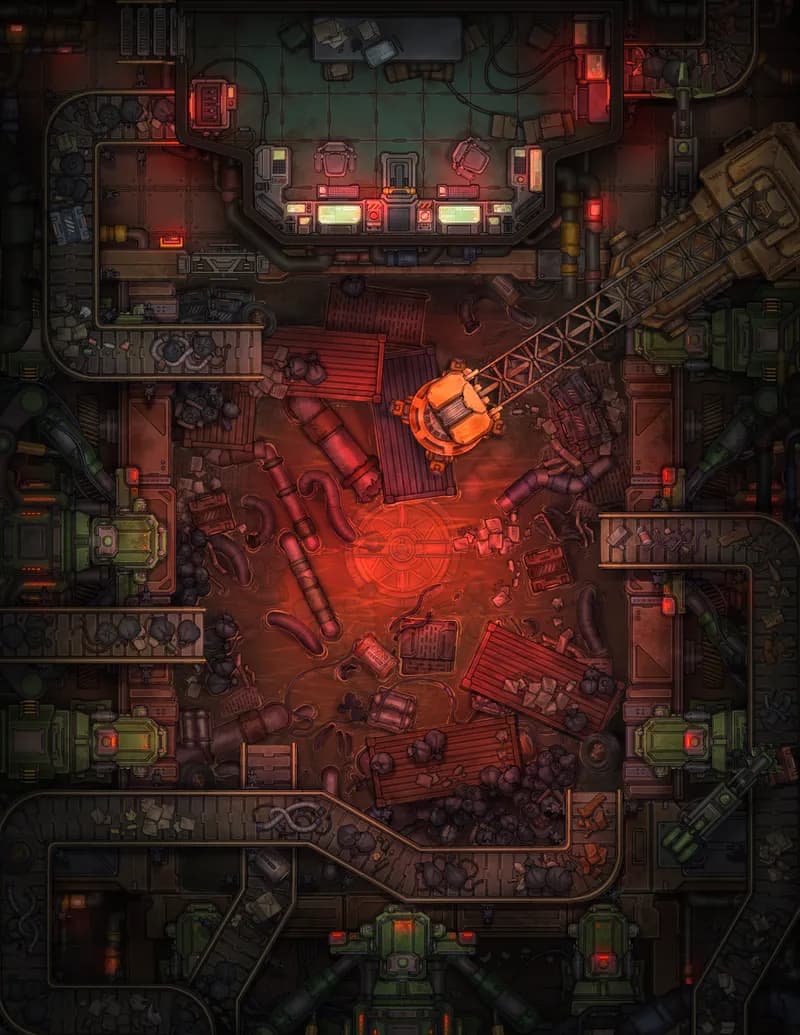Trash Compactor map, Alert variant