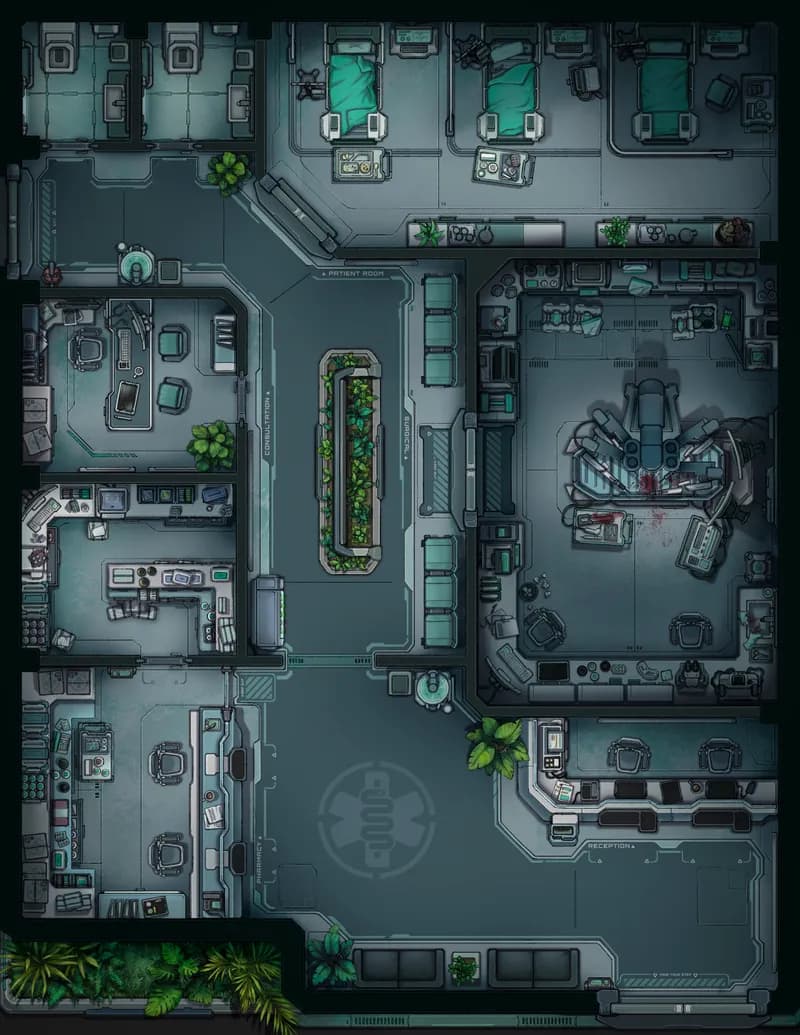 Medical Facility map, Shutdown variant