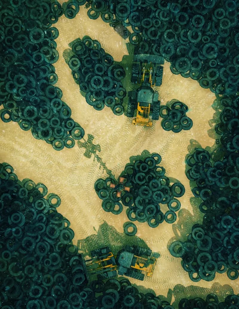 Tyre Yard map, Rain variant