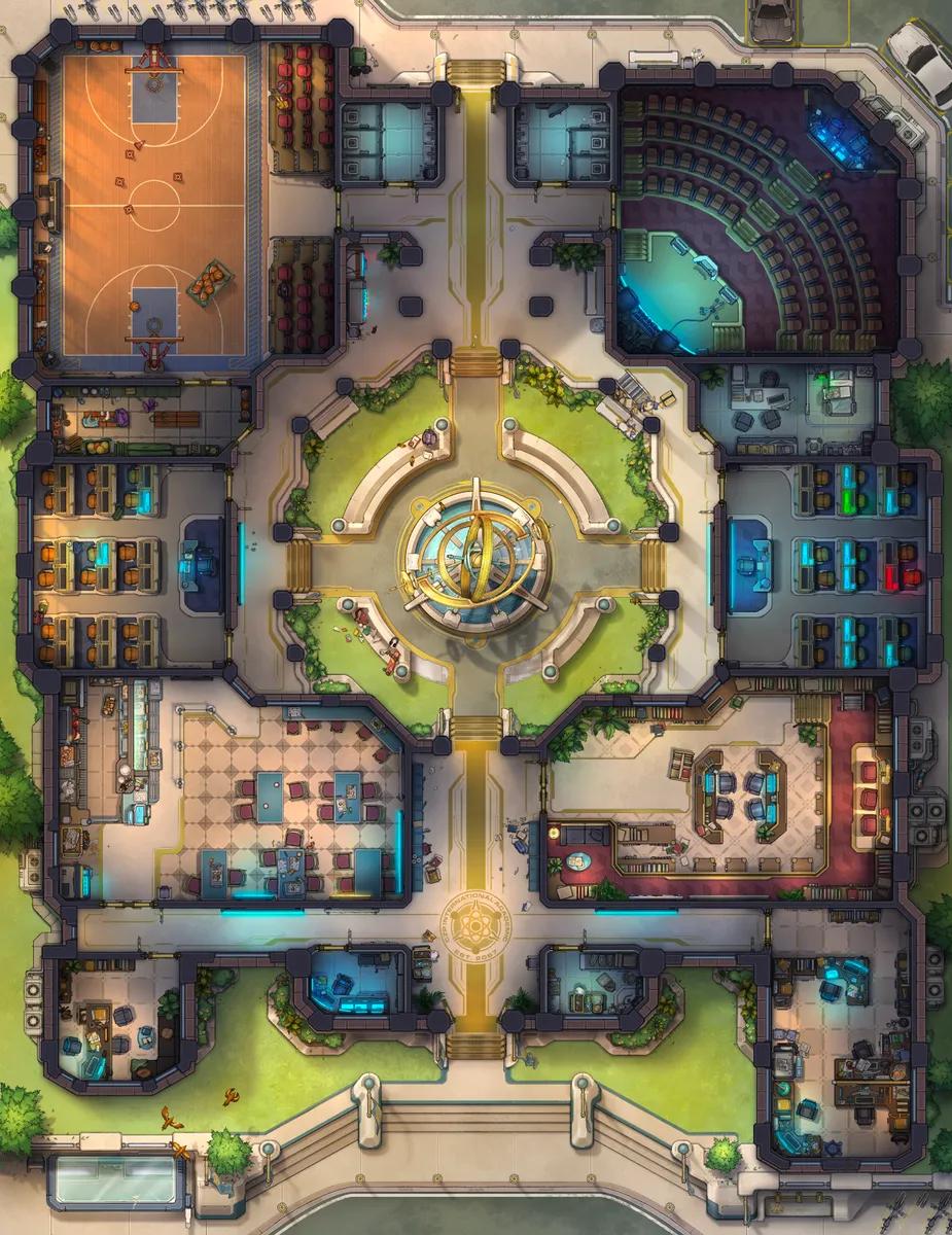 College Campus map, Original Day variant