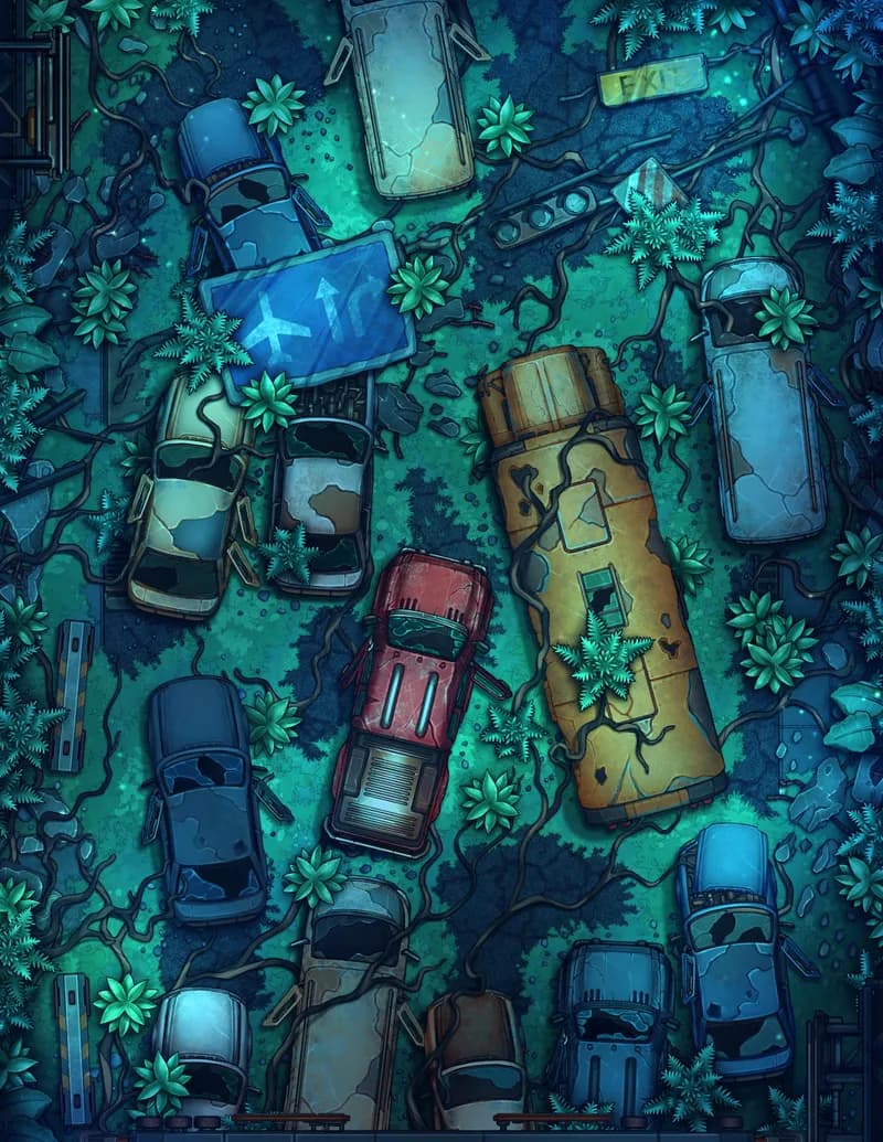 Abandoned Highway map, Original Night variant