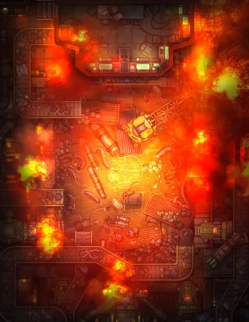 Trash Compactor map, Fire variant