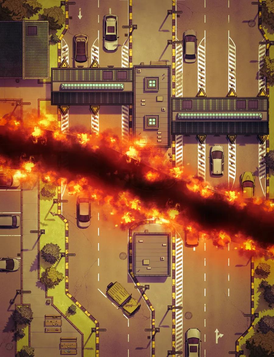 Highway Toll Booth map, Orbital Laser variant