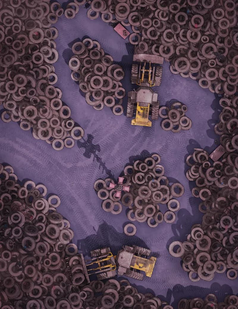 Tyre Yard map, Purple Planet variant