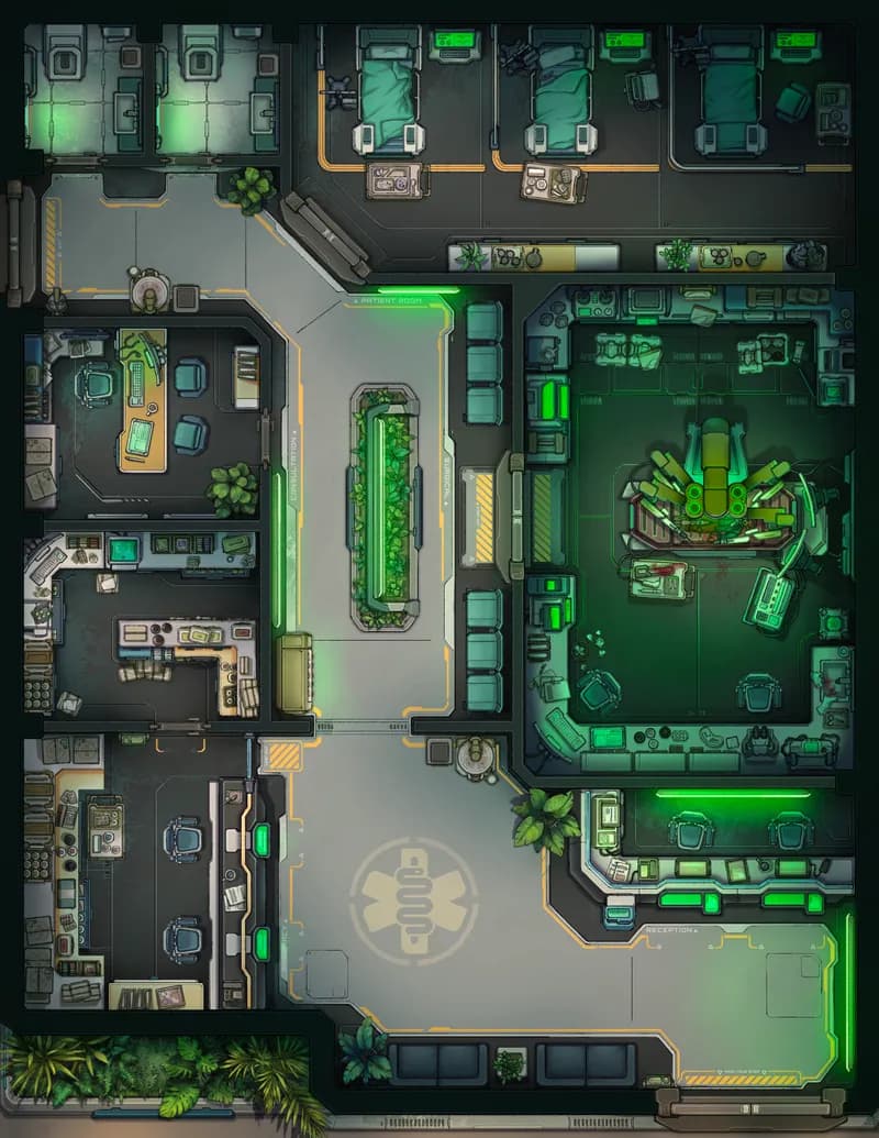 Medical Facility map, Neon variant