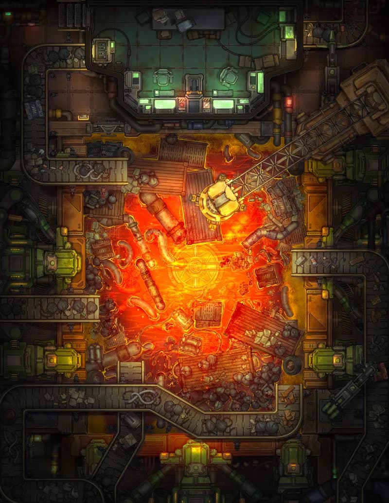 Trash Compactor map, Lava variant
