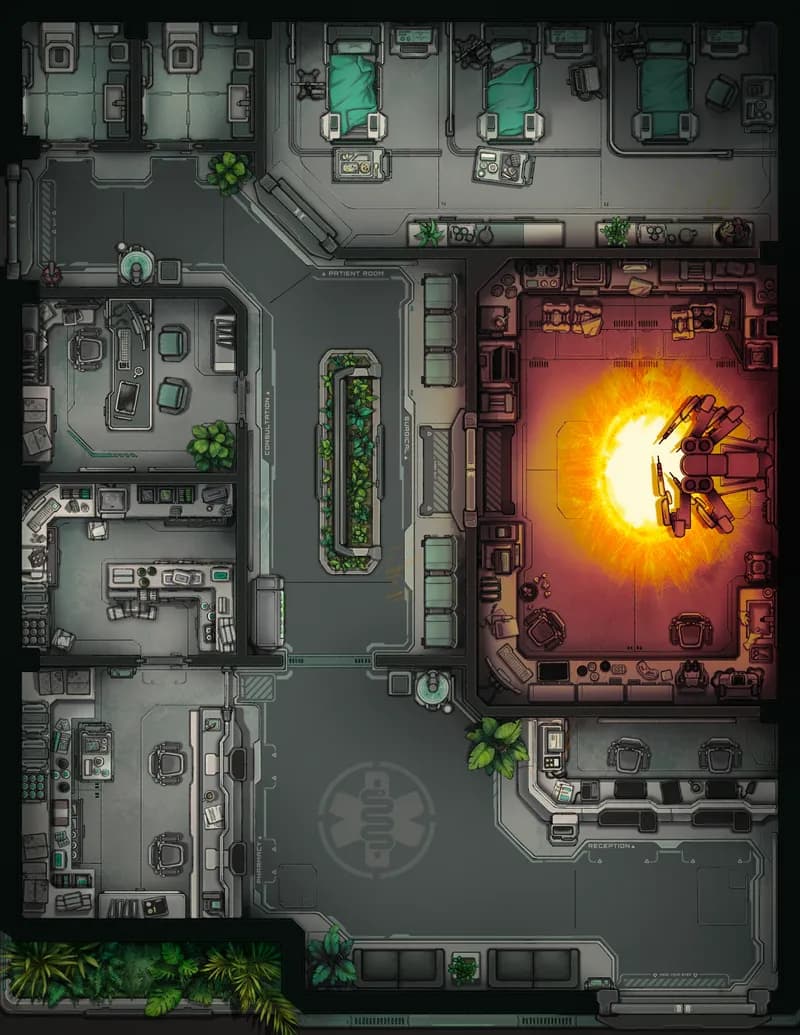 Medical Facility map, Portal 1 variant