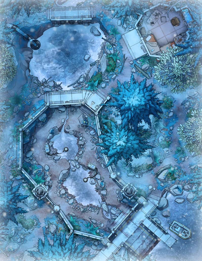 Protected Eco Site map, Winter variant