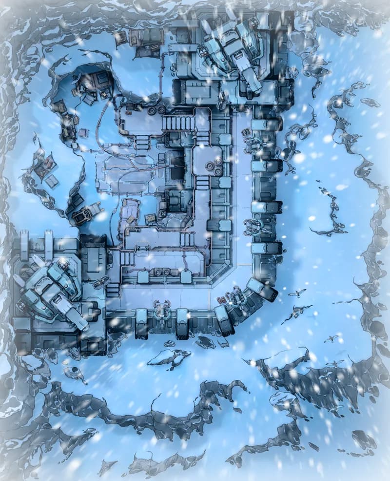 Military Outpost map, Blizzard variant