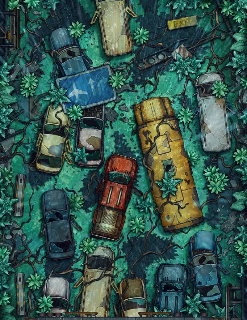 Abandoned Highway map, Original Rain variant