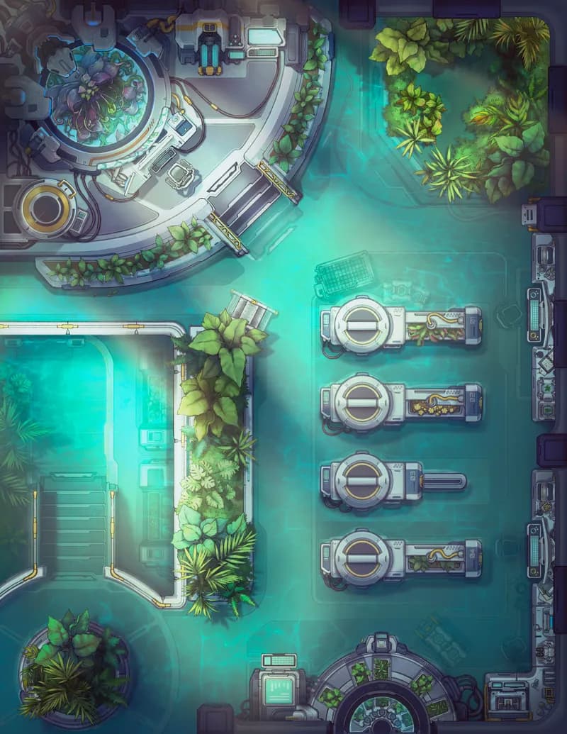 Botany Research Lab map, Flooded variant