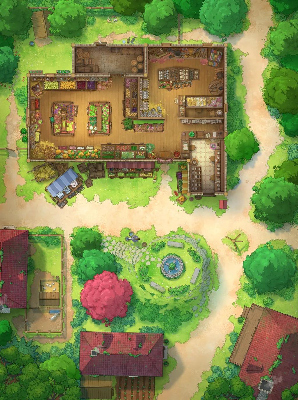 Gentle Village Greengrocer map, Original Day variant
