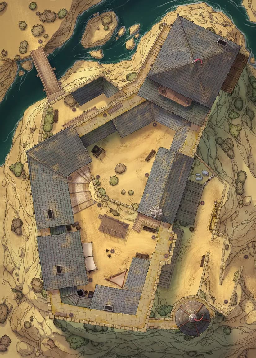 Island Toll Castle map, Desert variant