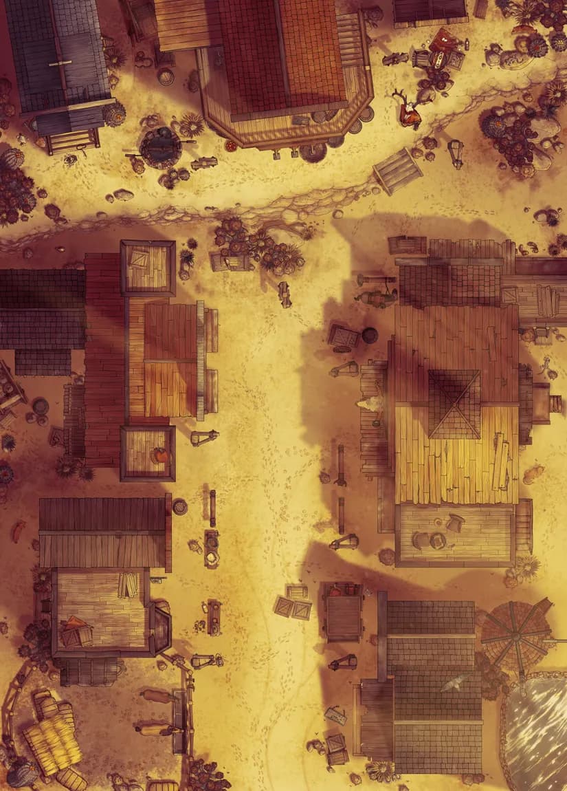 Wild West Town map, Sunset Exterior variant