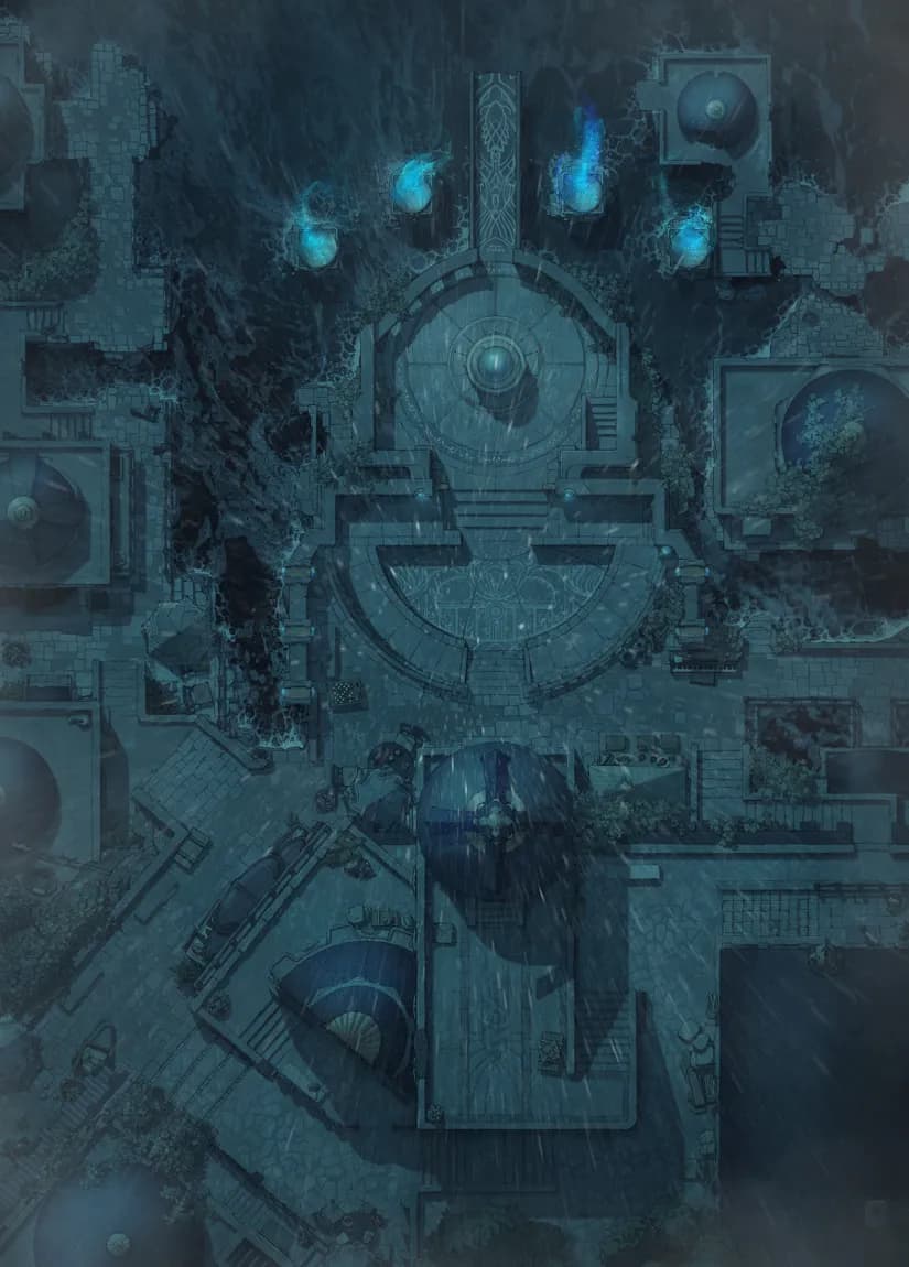 Shimmering Port map, Rain variant