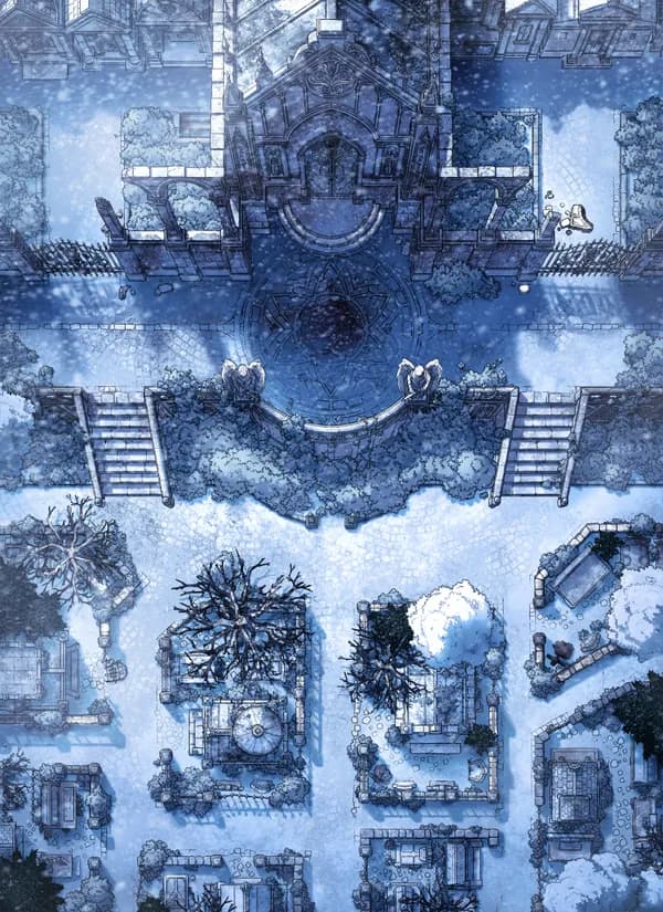 Rosehydra Crypt map, Winter variant