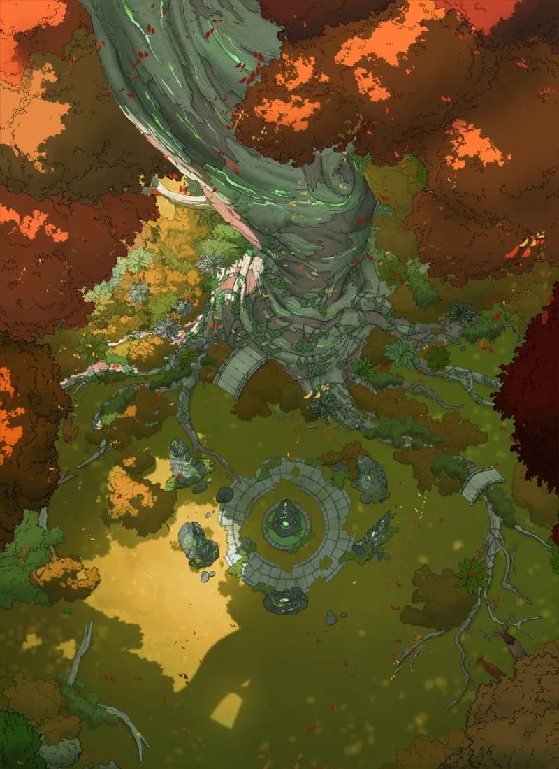 Sacred Grove map, Autumn variant