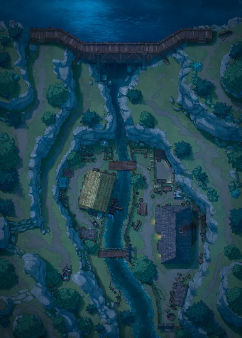 Riverside Mill map, Original Night variant