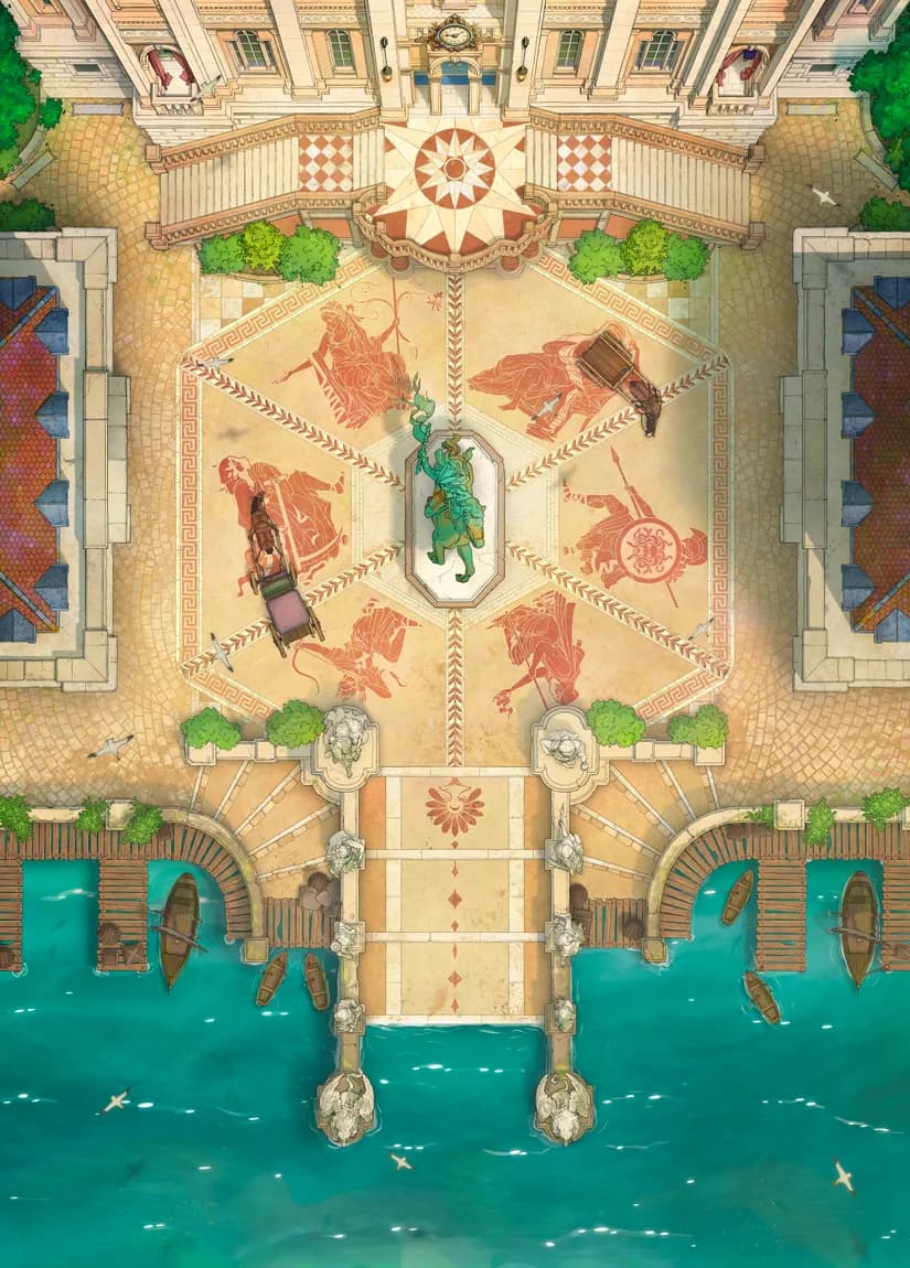 Grand Duke's Plaza map, Seaside Day variant