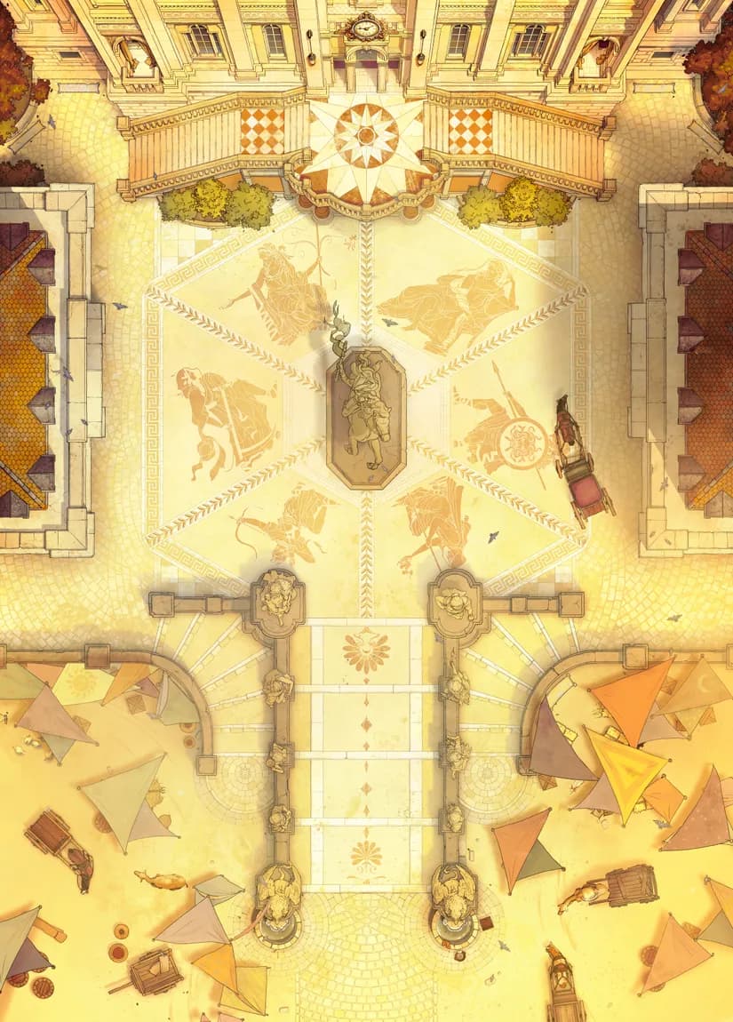 Grand Duke's Plaza map, Desert Day variant