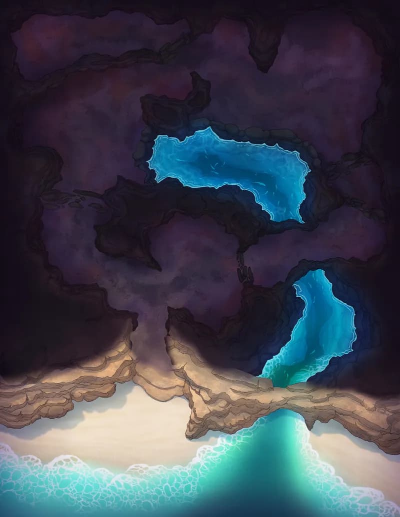 Coastal Caverns map, Empty Day variant