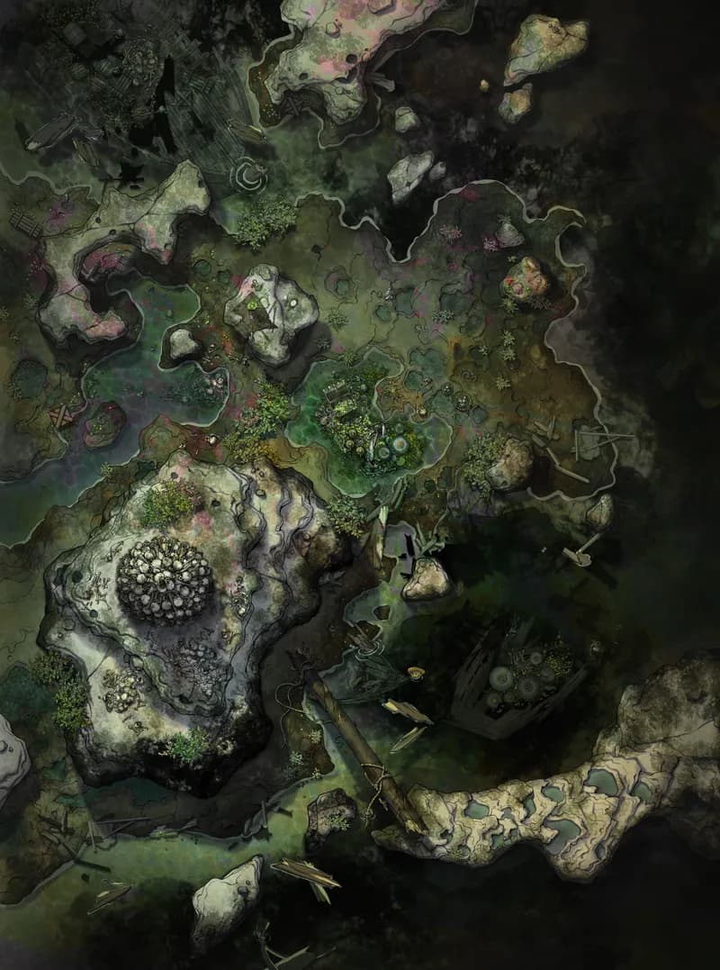 Siren's Shipwreck Shore map, Pollution variant