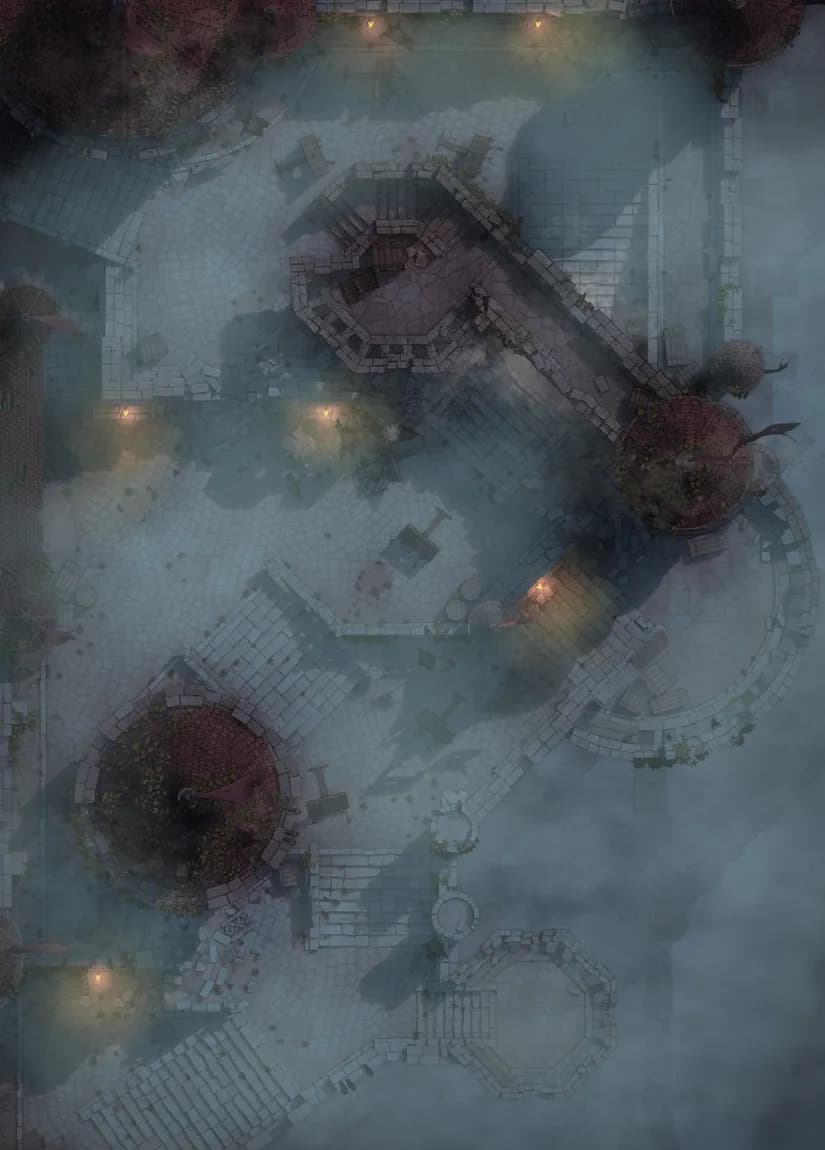 Castle Battlements map, Fog variant