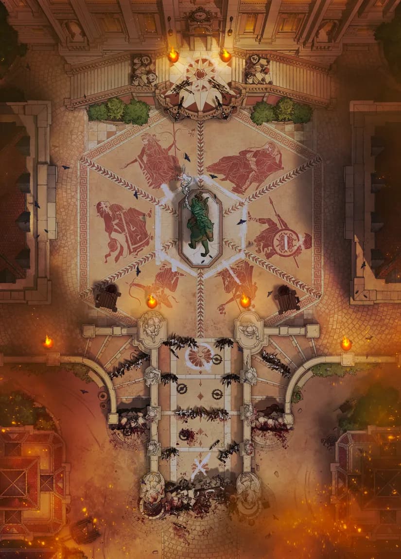 Grand Duke's Plaza map, Last Stand variant
