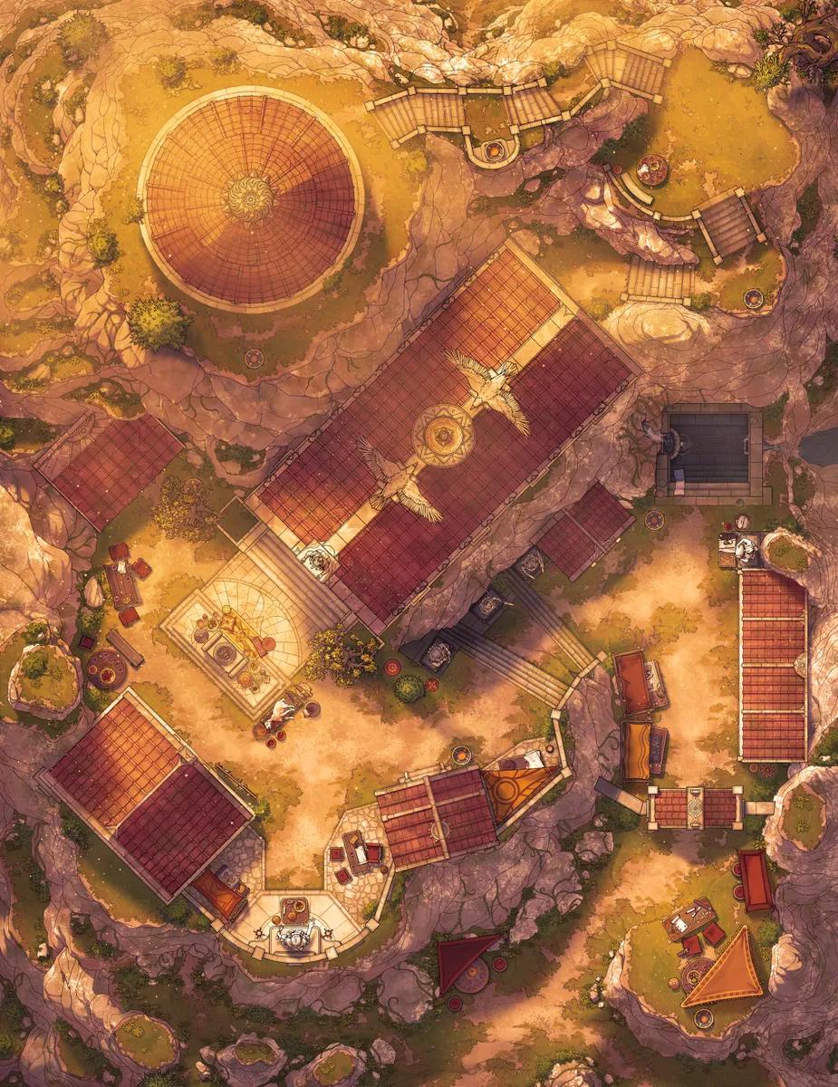 Temple of the Oracle map, Sunset variant