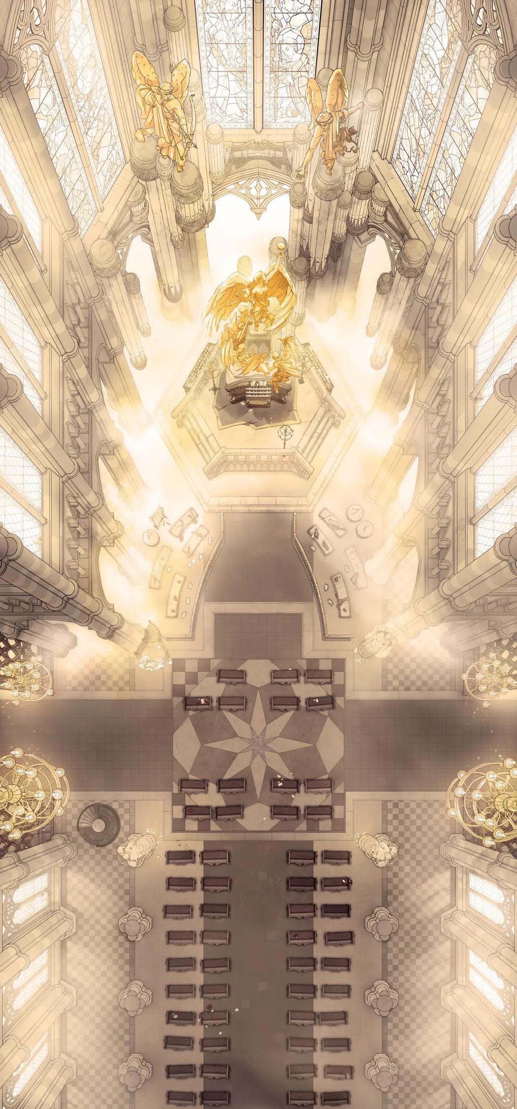 Grand Cathedral Interior map, Golden Light variant