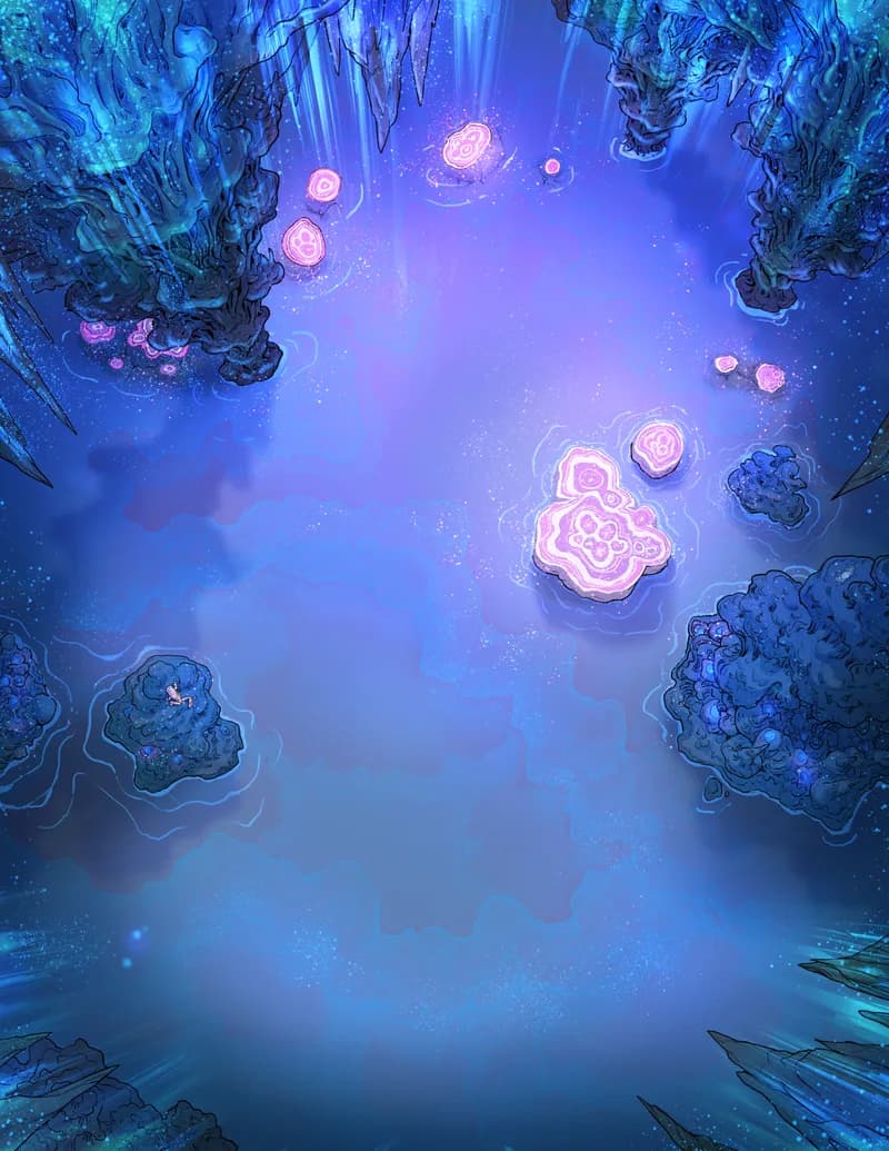 Healing Cave Spring map, Flooded variant