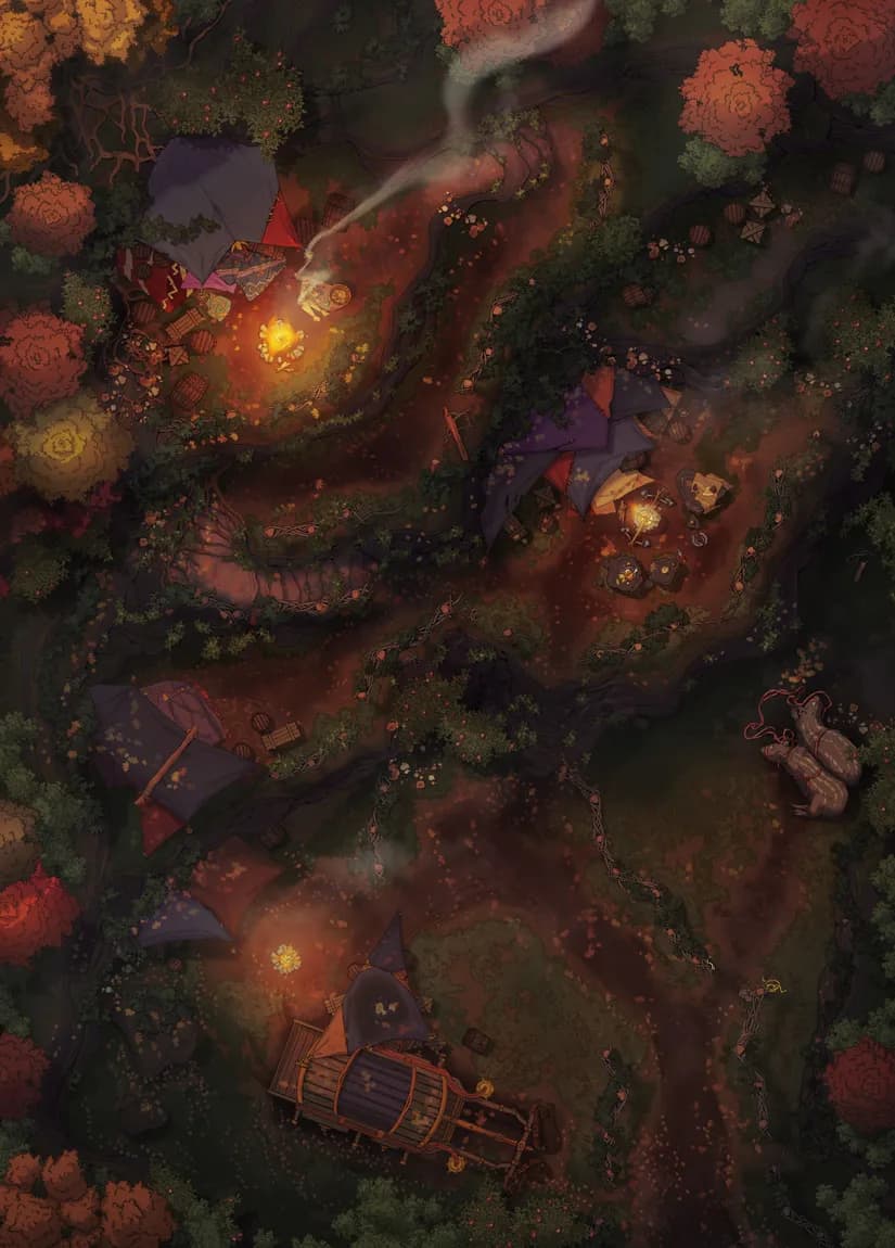 Cloud Forest Camp map, Autumn variant