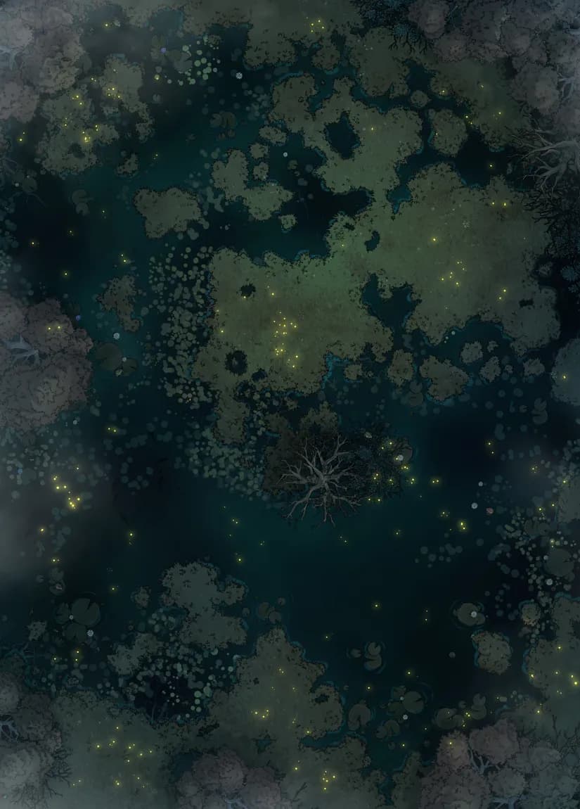 Lizardfolk Sushi Bar map, Natural Night variant