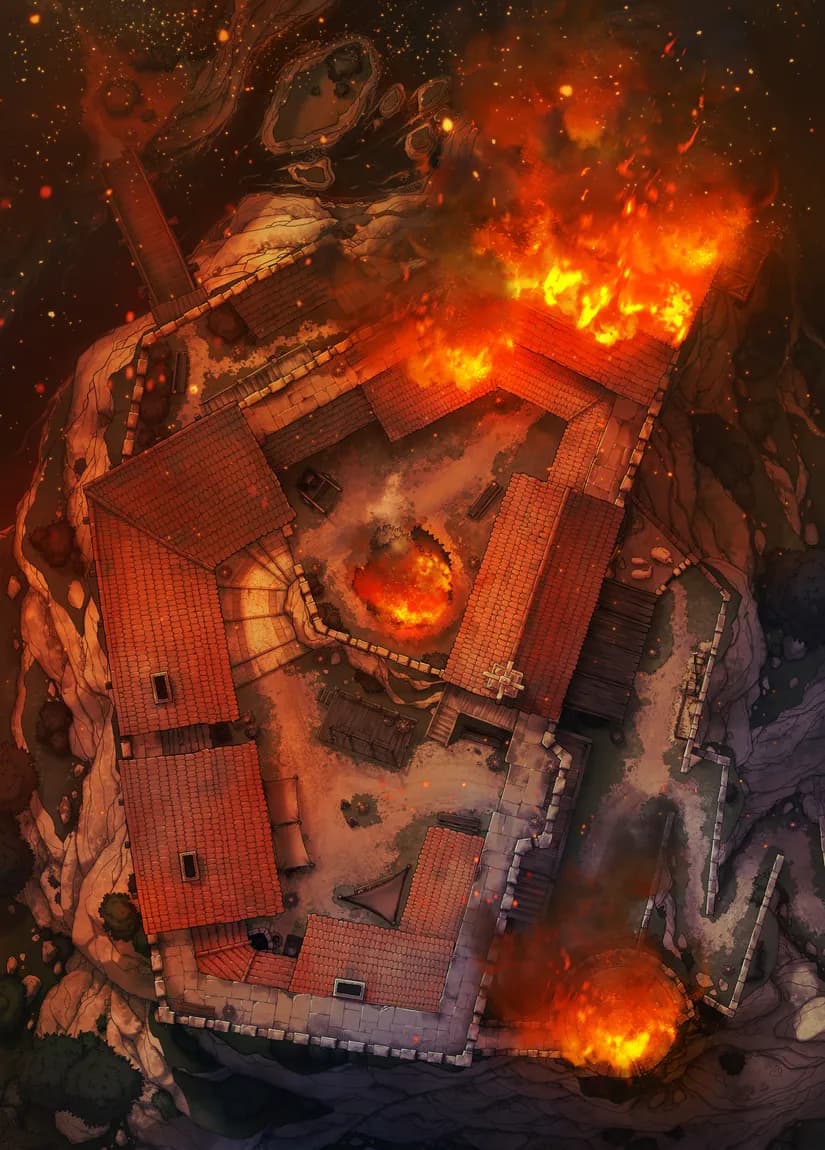 Island Toll Castle map, Fire variant